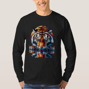 Camiseta Tigre olhando para Reflexo na Água