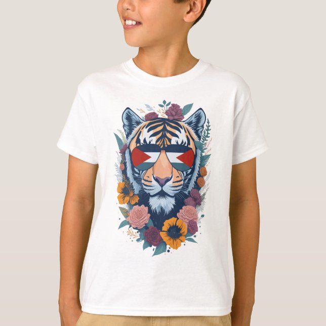 Camiseta Tigre palestiniano - FLAG palestiniano (Frente)