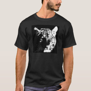 Camiseta Tigre preto & branco do pop art