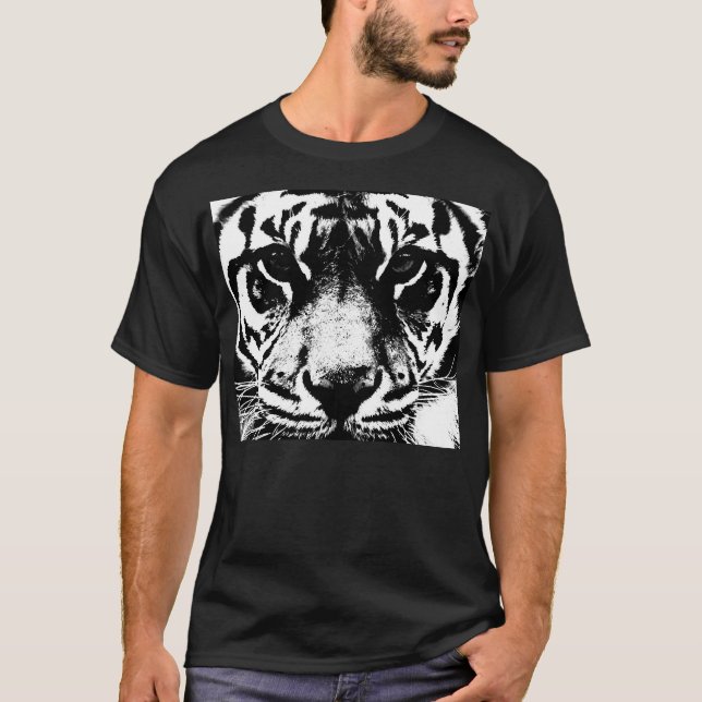 Camiseta Tigre preto e branco (Frente)