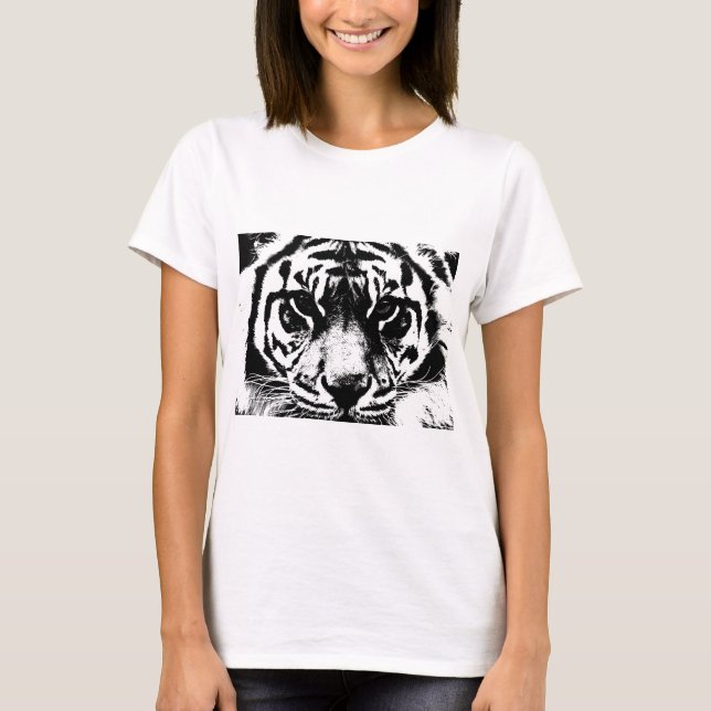 Camiseta Tigre preto e branco (Frente)