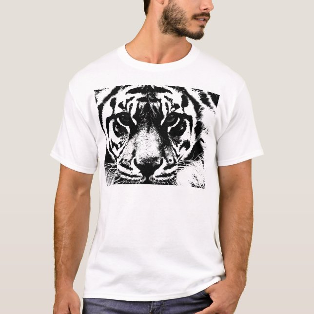 Camiseta Tigre preto e branco (Frente)