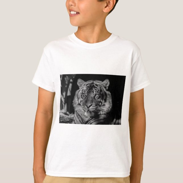 Camiseta Tigre preto e branco (Frente)
