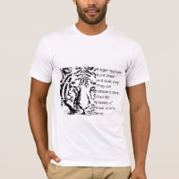 Tigre preto moderno com texto branco