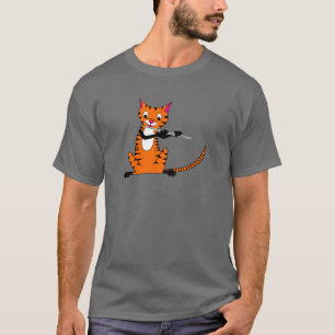 Camiseta Tigre que joga a flauta