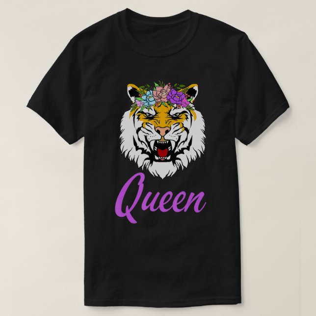 Camiseta Tigre Rainha Tiger, terrivelmente Legal, é a Rainh (Frente do Design)