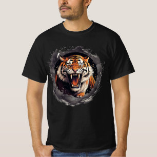Camiseta Tigre Raiva na fumaça