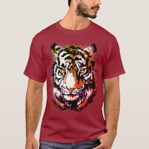 Camiseta Tigre Realista - Cabeça de Tigre Legal Desenhando