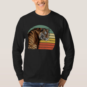 Camiseta Tigre Siberiano Animal Ameaçado de Extinção Retro
