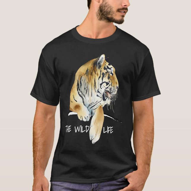 Camiseta Tigre Siberiano O Animal Selvagem Da Vida Selvagem (Frente)