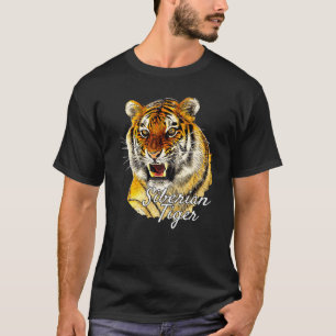 Camiseta Tigre Siberiano Tigre Feroz Rugido Dono de Gato