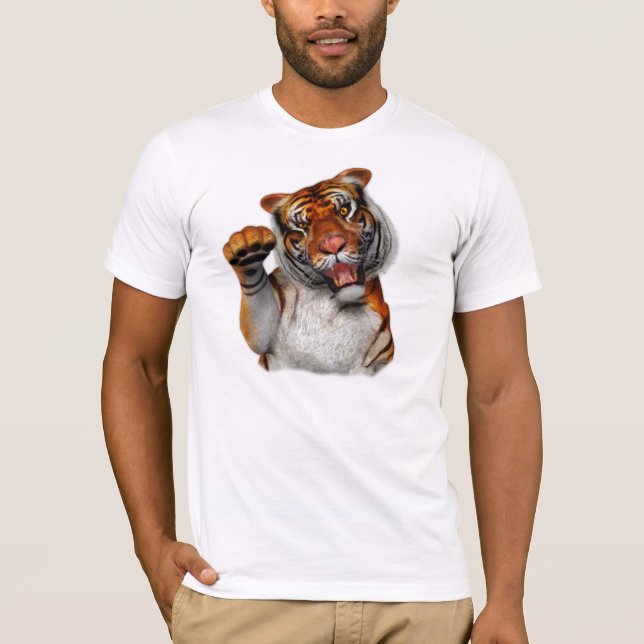 Camiseta Tigre, T-Shirt dos Homens de Tigre (Frente)