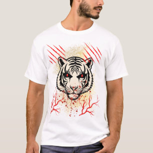 Camiseta Tigre - T-Shirt Gráfico Unisexo Negrito"