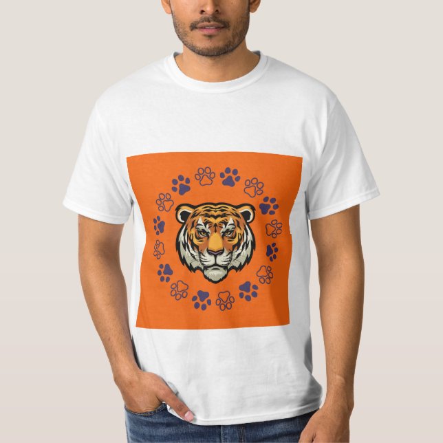 Camiseta Tigre T-Shirt Orange & Blue (Frente)