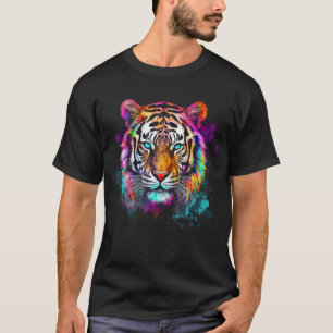Camiseta Tigre Trabalho de arte de Olhos Azuis de Tigre Tig