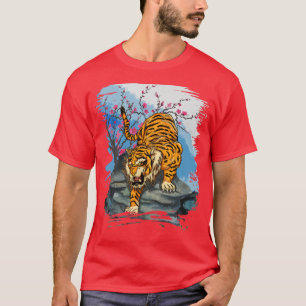 Camiseta Tigre tradicional de aranha japonesa