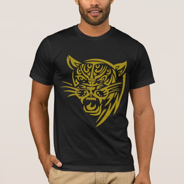 Camiseta Tigre tribal Dourado (Frente)