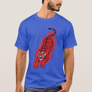 Camiseta Tigre Vermelho Voador - Teto do Urso Fogo