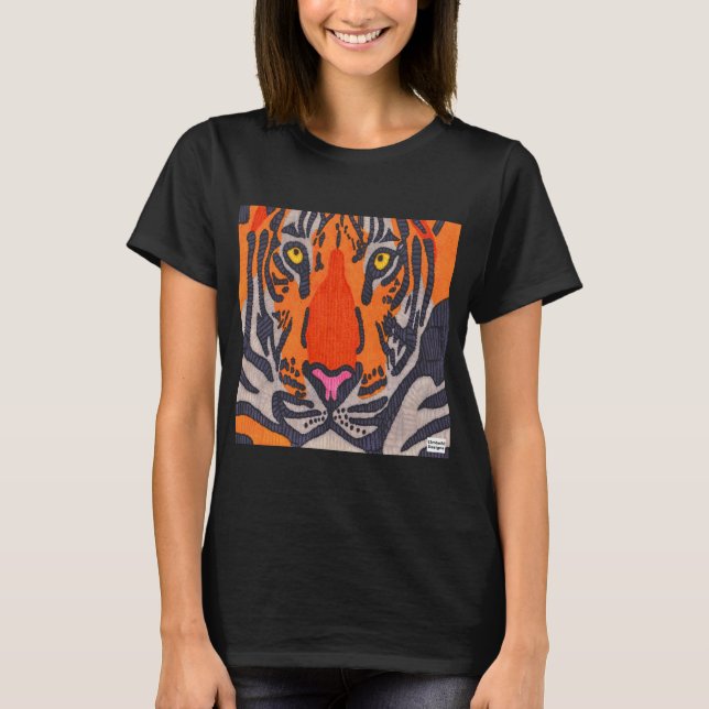 Camiseta Tigre (vívido) - Camisa-T básica feminina (Frente)
