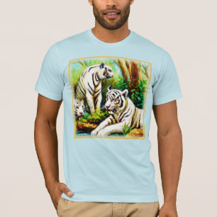 Camiseta Tigres Brancos Na Selva. Comprar Agora