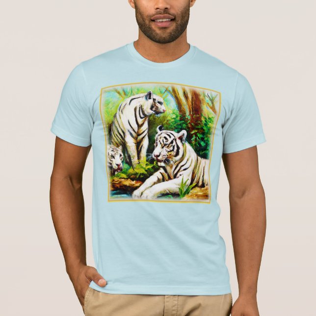Camiseta Tigres Brancos Na Selva. Comprar Agora (Frente)