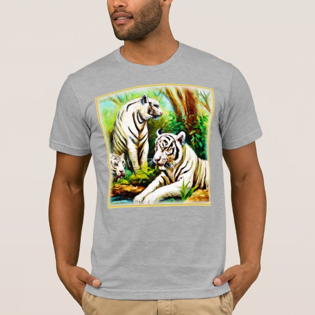 Camiseta Tigres Brancos Na Selva. Comprar Agora (Frente)