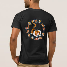 Camiseta Tigres de Cartoon Bonitos Tigres Mandala (Azul) T-