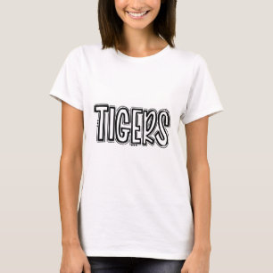 Camiseta Tigres Desperta Espírito Escolar Laranja Pé Preto