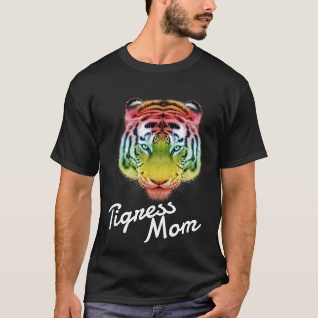Camiseta Tigress Mãe Rainbow Tiger (Frente)