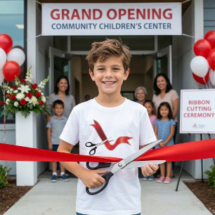 Camiseta Tijola de Cerimônia de Abertura Cortando a Fita