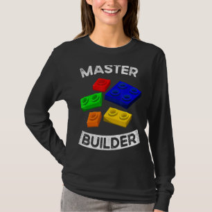 Camiseta Tijolo de Brinquedos para Crianças de Bloco de Cor