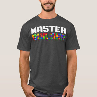 Camiseta Tijolo de Brinquedos para Crianças de Bloco de Cor