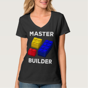 Camiseta Tijolo de Brinquedos para Crianças de Bloco de Cor