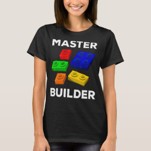 Camiseta Tijolo de Brinquedos para Crianças de Bloco de Cor