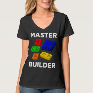 Camiseta Tijolo de Brinquedos para Crianças de Bloco de Cor
