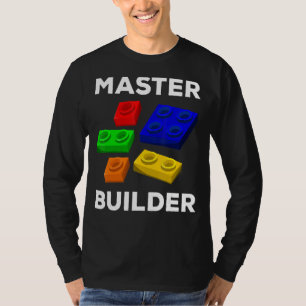 Camiseta Tijolo de Brinquedos para Crianças de Bloco de Cor