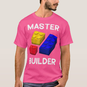 Camiseta Tijolo de Brinquedos para Crianças de Bloco de Cor