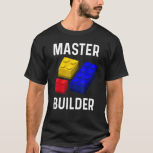 Camiseta Tijolo de Brinquedos para Crianças de Bloco de Cor