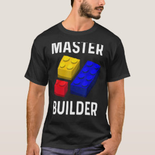 Camiseta Tijolo de Brinquedos para Crianças de Bloco de Cor