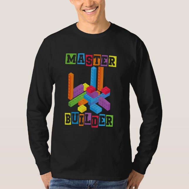 Camiseta Tijolos de Brinquedos do Master Builder Building B (Frente)