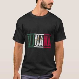 Camiseta Tijuana Baja California Con La Bandera De Mã ©Xico