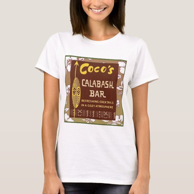 Camiseta Tiki Art - Bar Cocos Calabash (Frente)