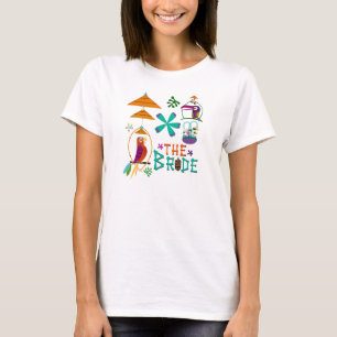 Camiseta Tiki Aves Moderno Vintage Retro A NOIVA Personaliz