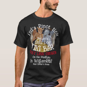 Camiseta Tiki Bar do Cachorro Quente do Satã Pinot Noir do