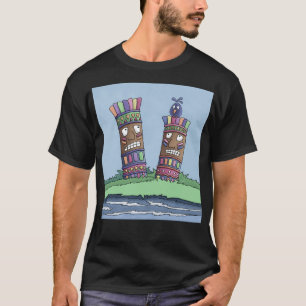 Camiseta Tiki Bird Plum T-Shirt