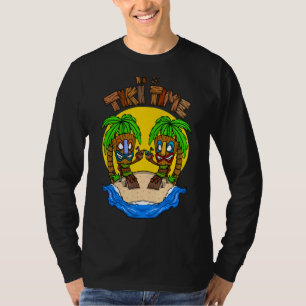 Camiseta Tiki Head É Tiki Time Hawaiian Hawaii Luau