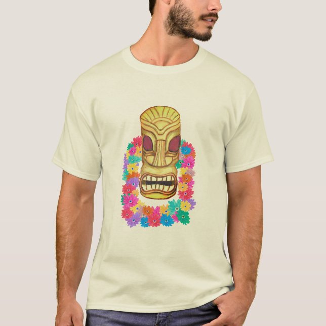 Camiseta Tiki Head Havaiian Lei (Frente)