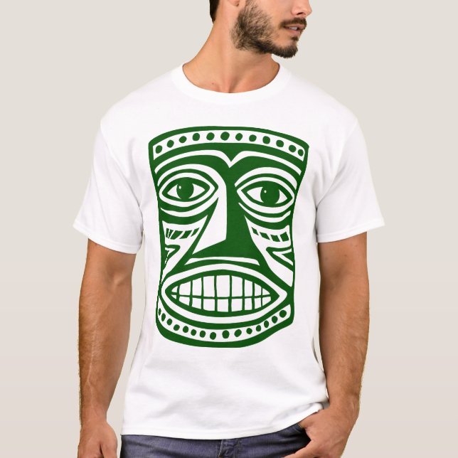 Camiseta Tiki Mask III - Dk Green (Frente)