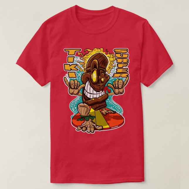 Camiseta Tiki Surfer TSirt (Frente do Design)