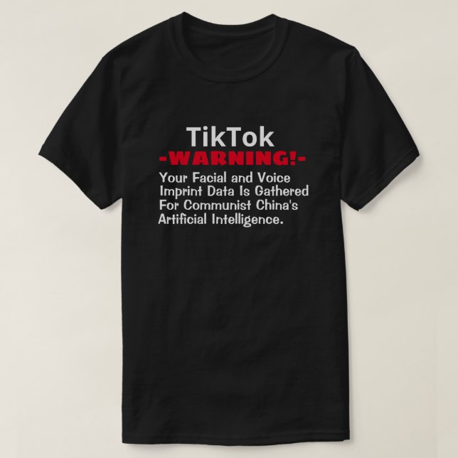 Camiseta TikTok, China comunista reúne seu T facial/de voz (Frente do Design)